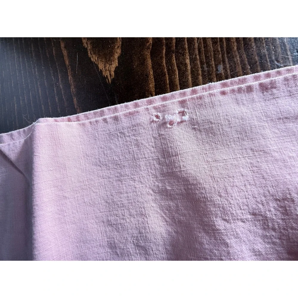 VTG Pepperell Pink White Striped Pillowcase Set 2 Fine Muslin 100%‎ Cotton USA